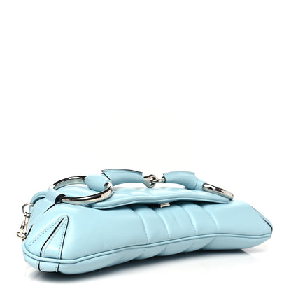 Gucci Nappa Vertical Matelasse Medium Maxi Horsebit Chain Shoulder Bag Crystal Snow 4 of 10