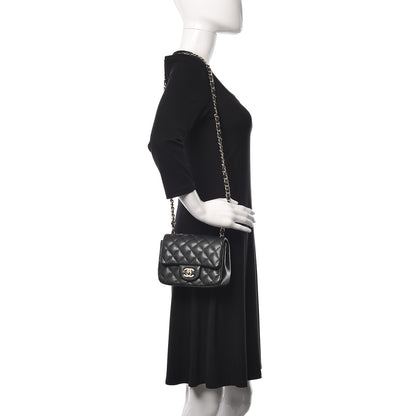 Chanel Metallic Caviar Quilted Mini Square Flap Black 2 of 10