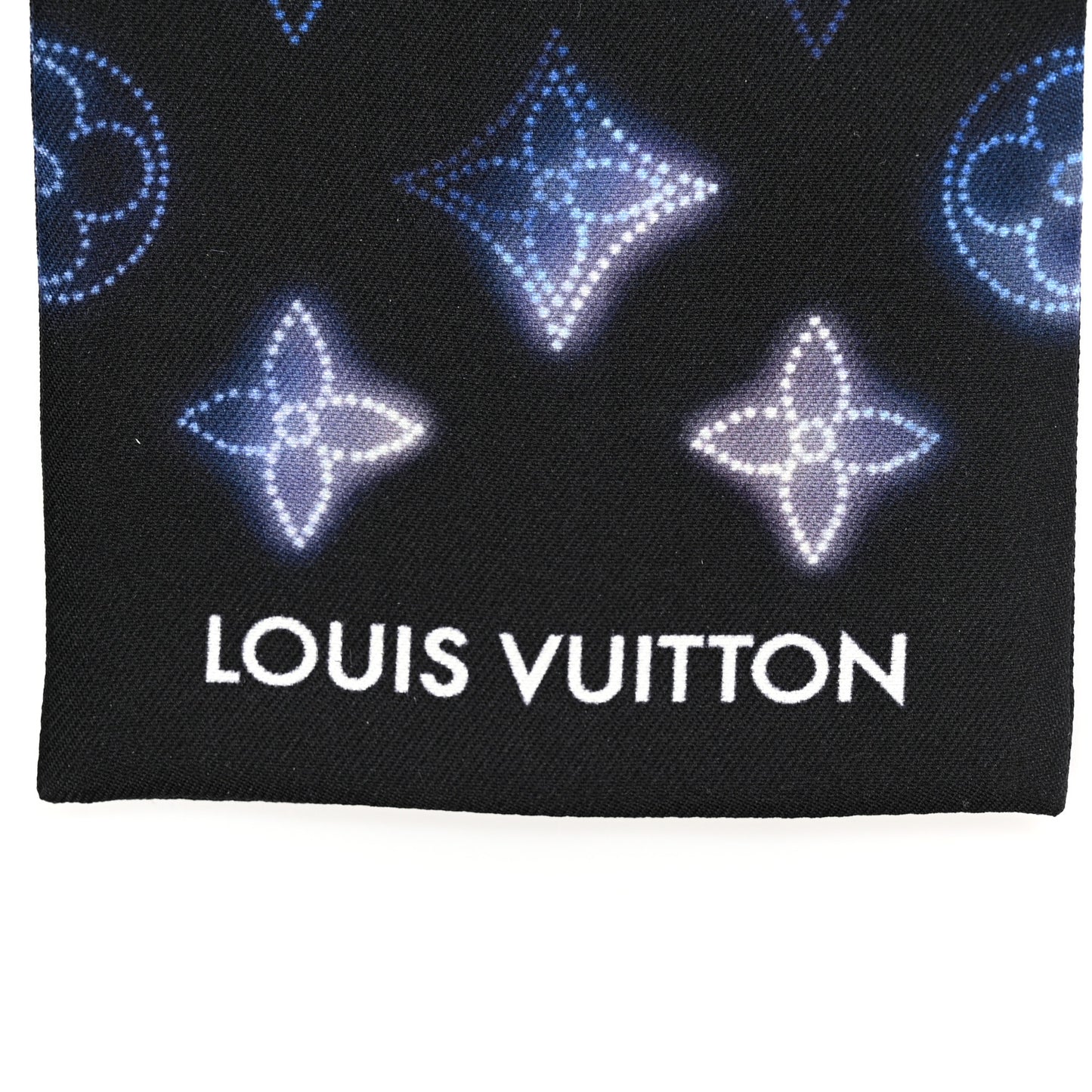 Silk Monogram Flight Mode Bandeau Blue