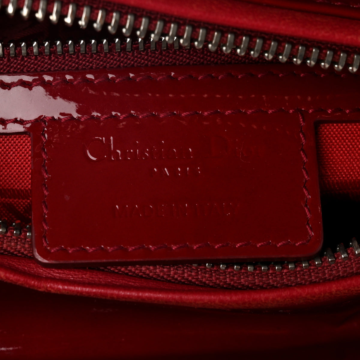 Christian Dior Patent Cannage Medium Lady Dior Red 6 of 10