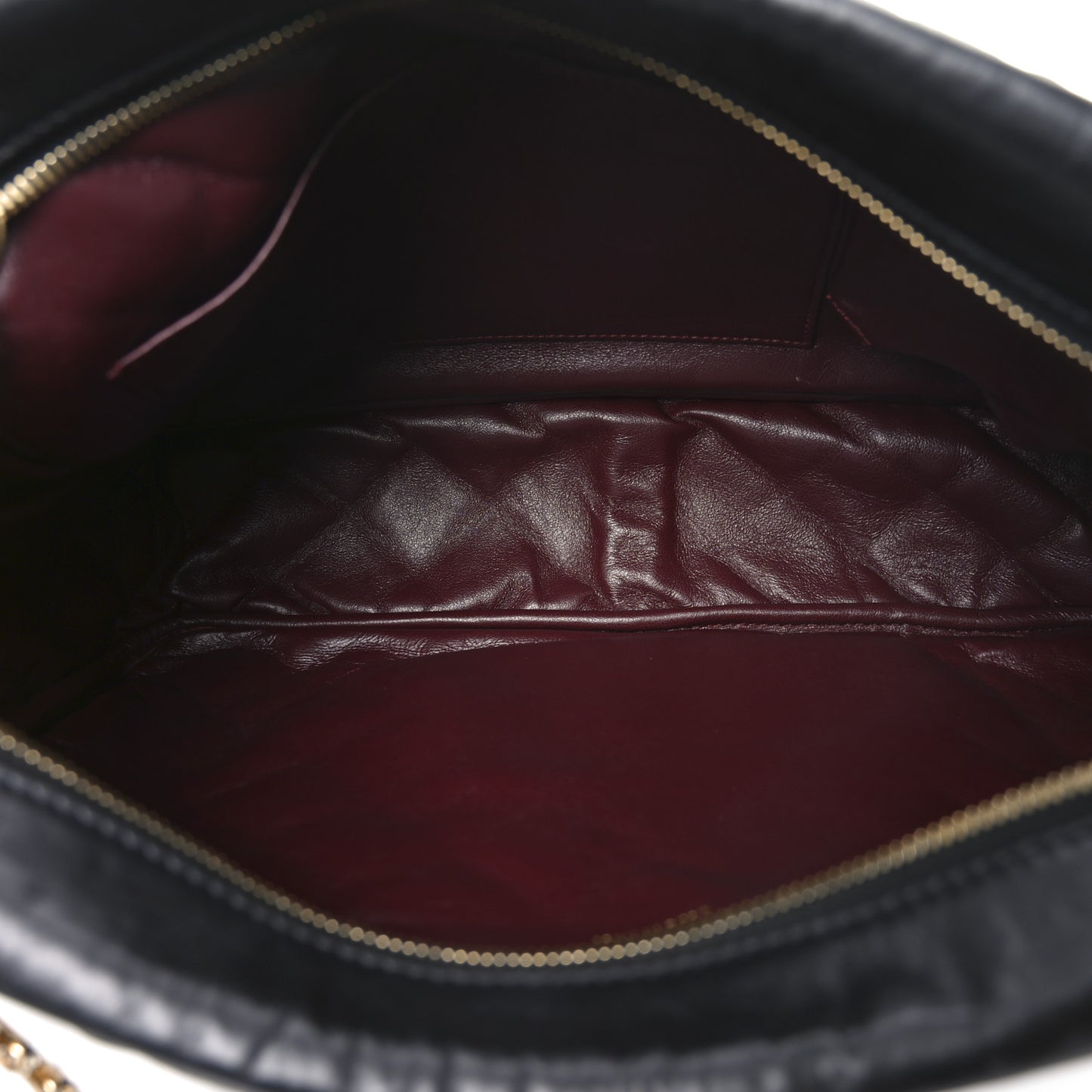 Aged Calfskin Quilted Large Reissue Camera Case Black