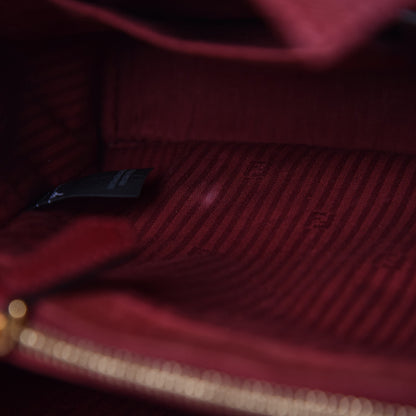 Fendi Vitello Elite Regular 2Jours Tote Rosso Scuro Ciliegia 11 of 11