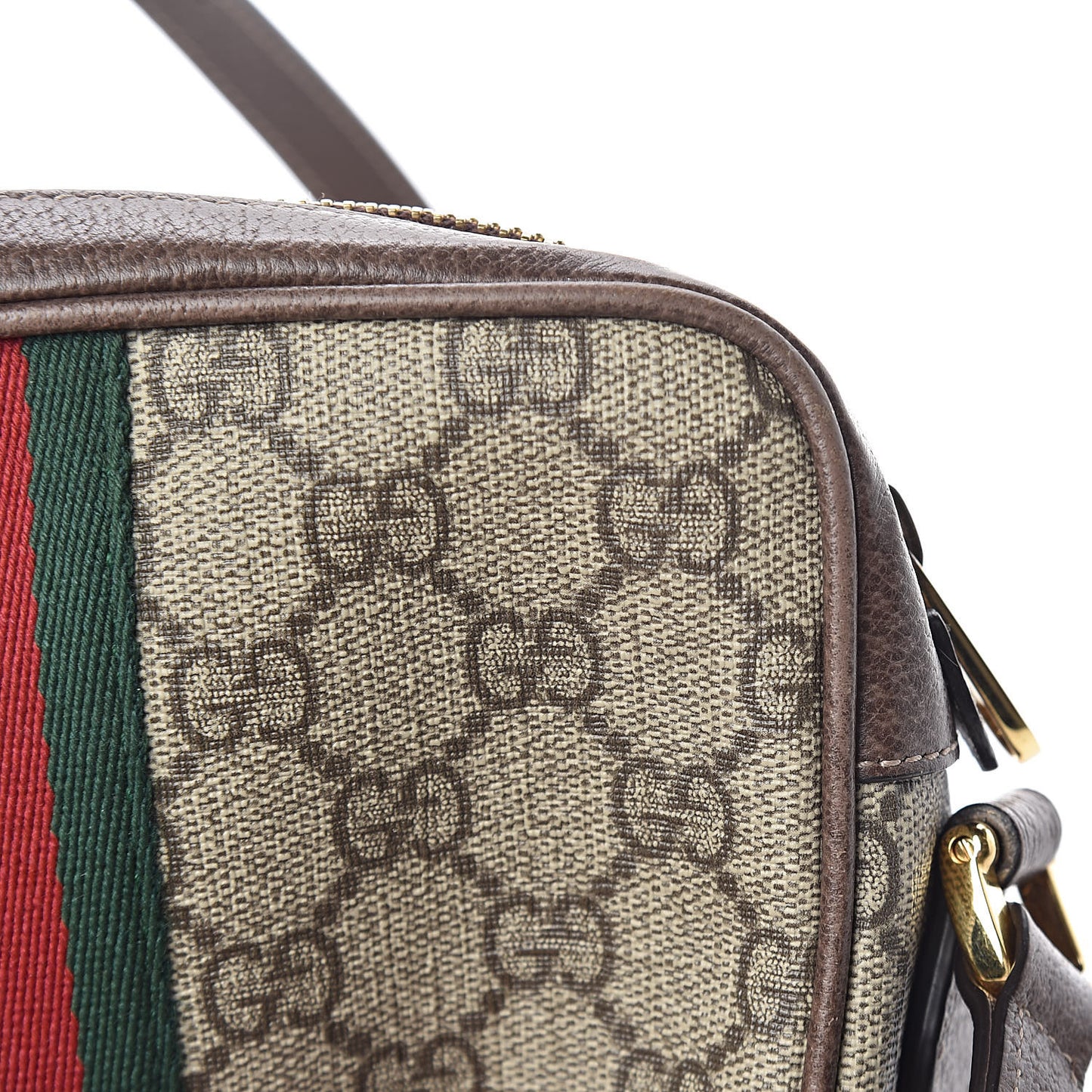 GG Supreme Monogram Web Mini Ophidia Shoulder Bag Brown