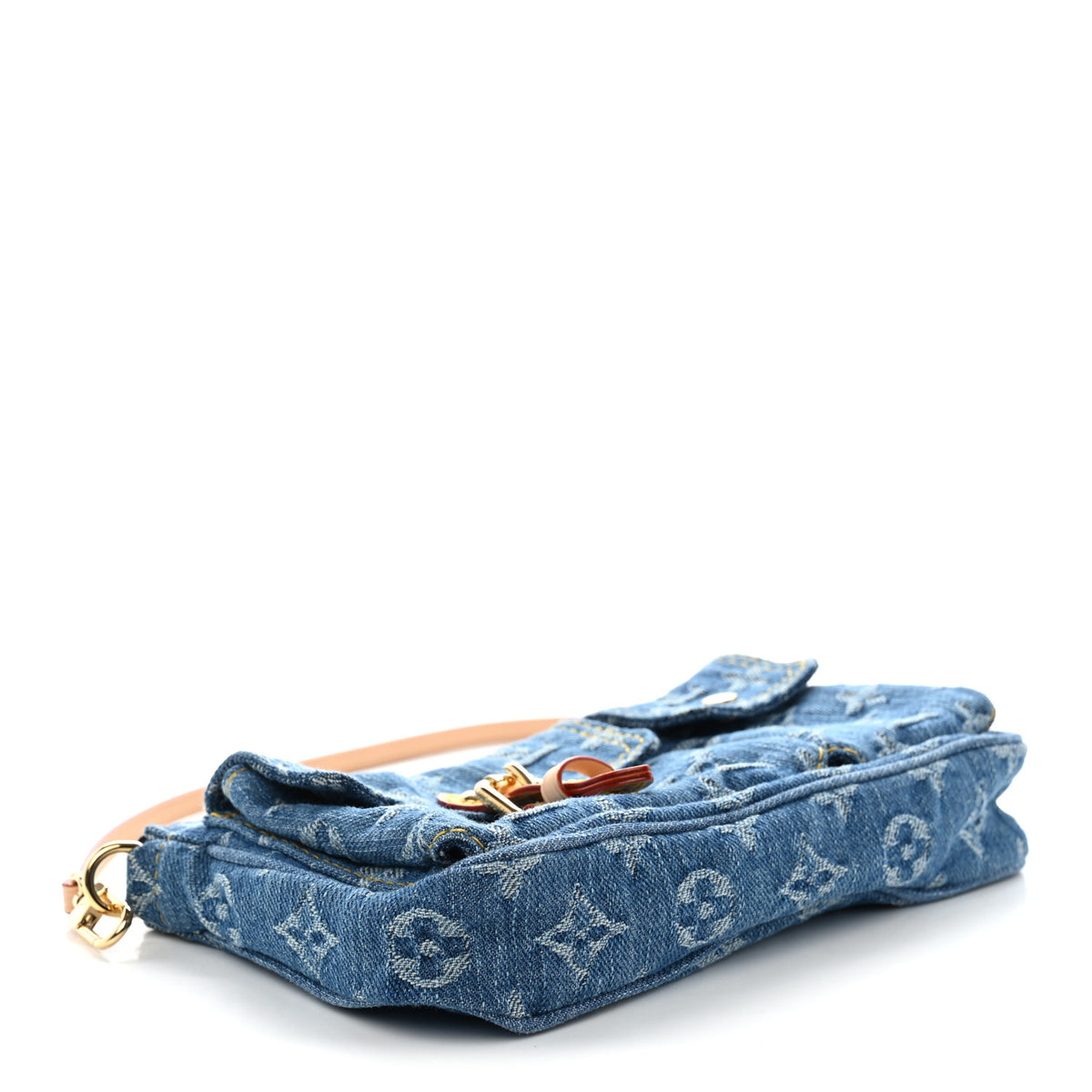 Louis Vuitton Monogram Pochette Accessories Cargo Blue Denim 4 of 9