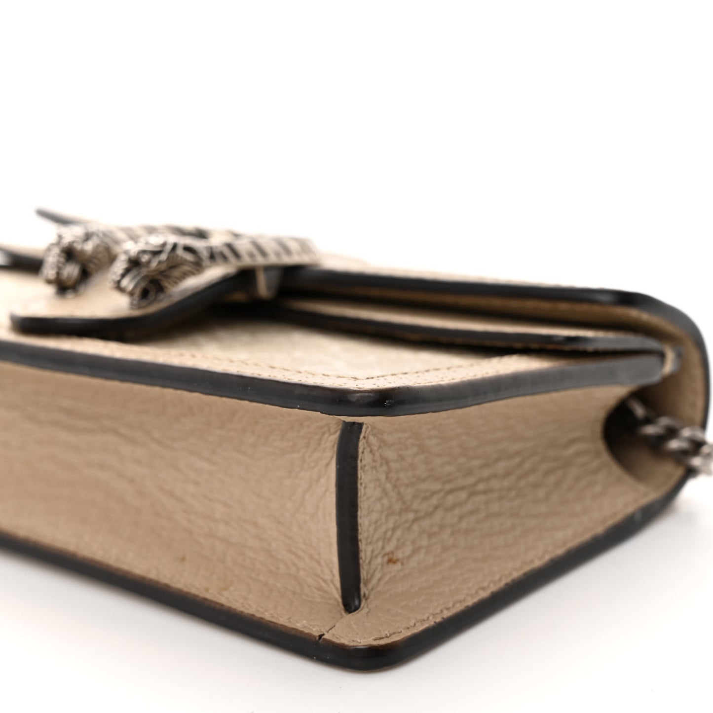 GG Supreme Monogram Textured Dollar Calfskin Super Mini Dionysus Shoulder Bag Beige Mystic White Oatmeal