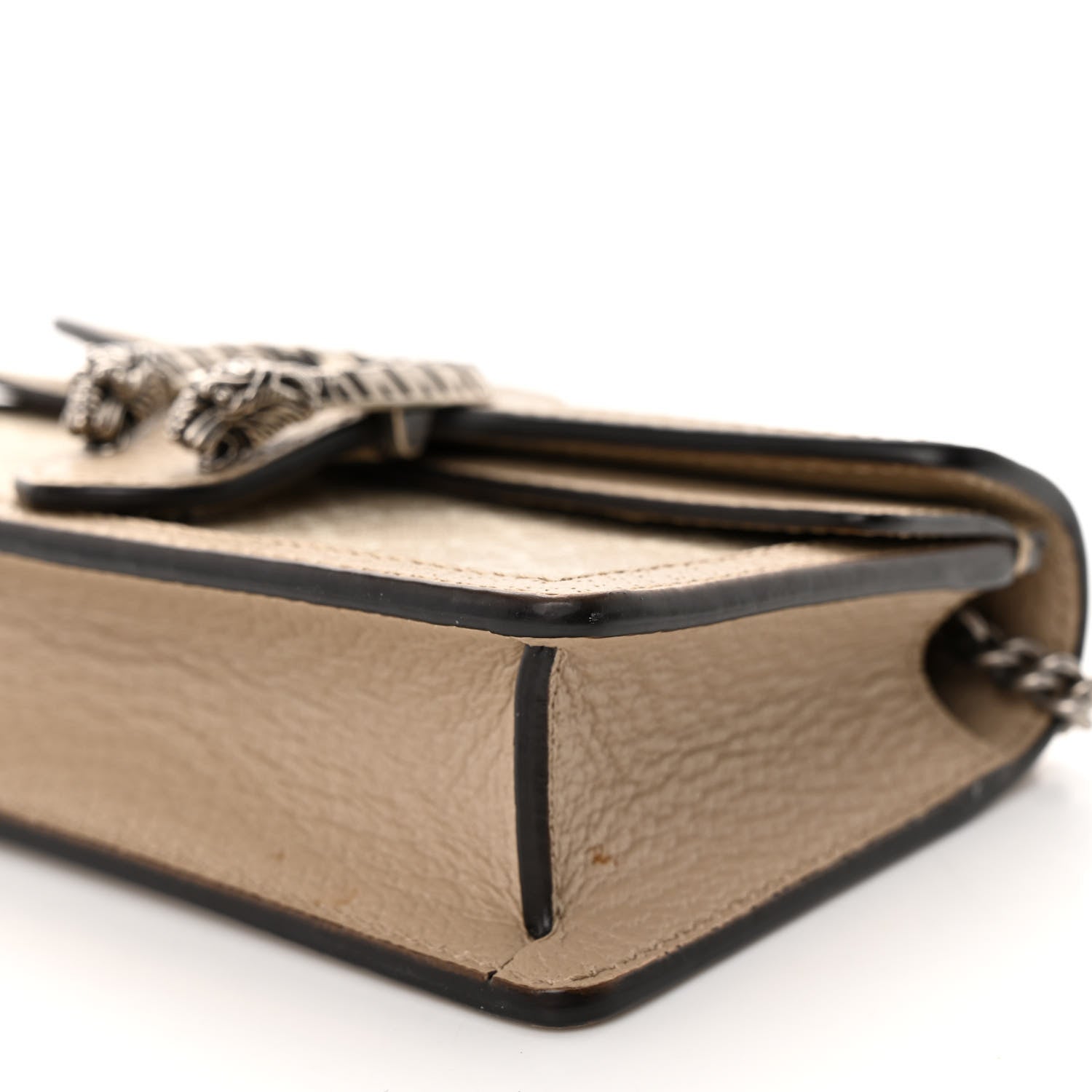 Gucci GG Supreme Monogram Textured Dollar Calfskin Super Mini Dionysus Shoulder Bag Beige Mystic White Oatmeal 9 of 12