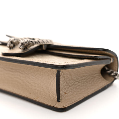 Gucci GG Supreme Monogram Textured Dollar Calfskin Super Mini Dionysus Shoulder Bag Beige Mystic White Oatmeal 9 of 12
