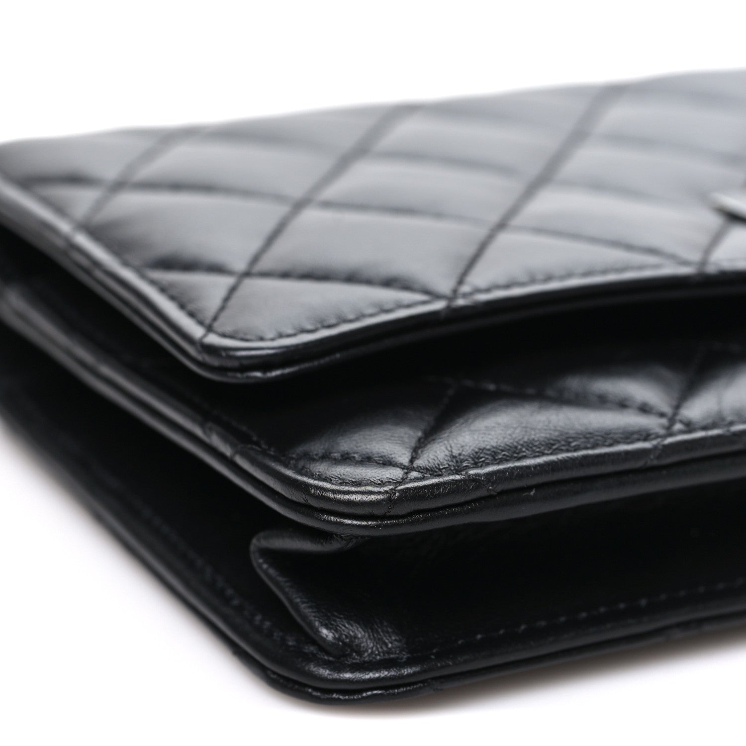 Chanel Aged Calfskin Quilted Reissue Wallet On Chain WOC So Black 10 of 12
