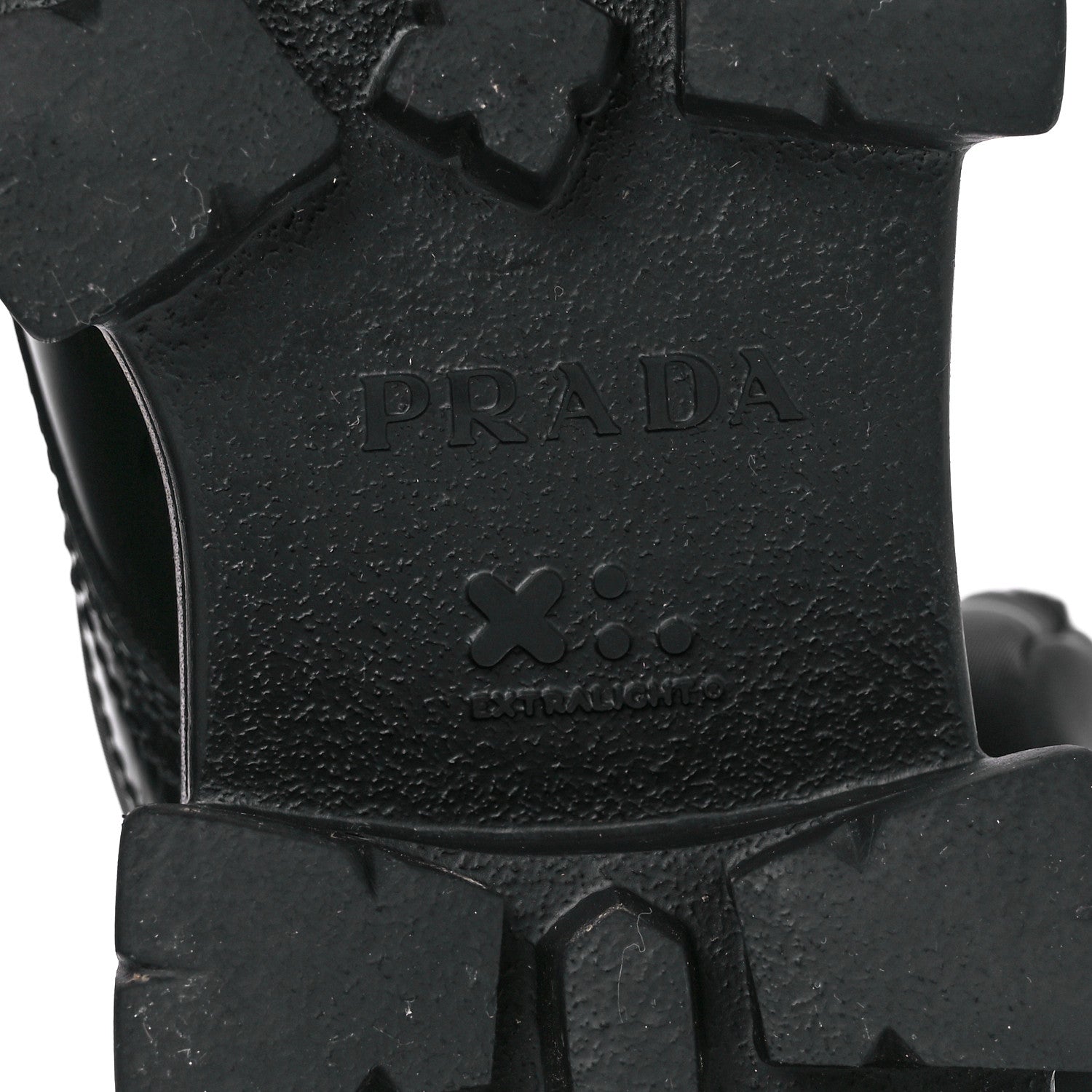 Prada Spazzolato Rois Re-Nylon Metal Triangle Logo Mens Monolith Pouch Pocket 60mm Combat Boots 6 Black 6 of 9