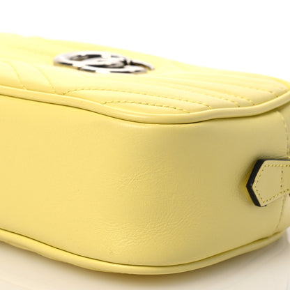 Gucci Calfskin Matelasse Small GG Marmont Chain Shoulder Bag Banana 10 of 10