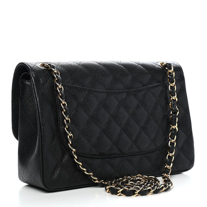 Chanel Caviar Quilted Jumbo Double Flap Black 3 of 9