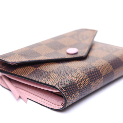 Louis Vuitton Damier Ebene Victorine Wallet Rose Ballerine 6 of 8