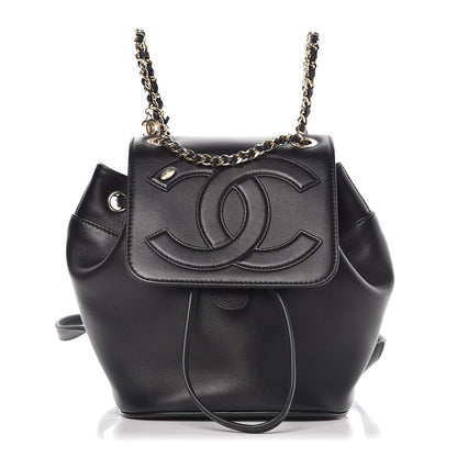 Chanel Lambskin CC Drawstring Backpack Black 1 of 9