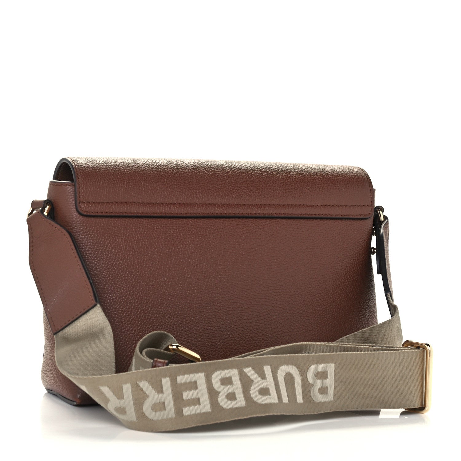 Burberry Calfskin Vintage Check Note Crossbody Bag Tan 3 of 11