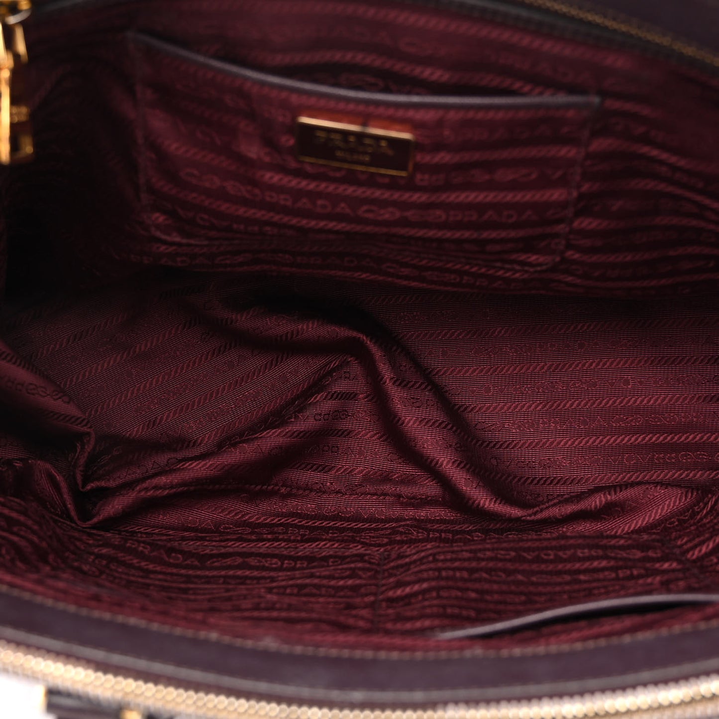 Saffiano Large Galleria Double Zip Tote Bordeaux