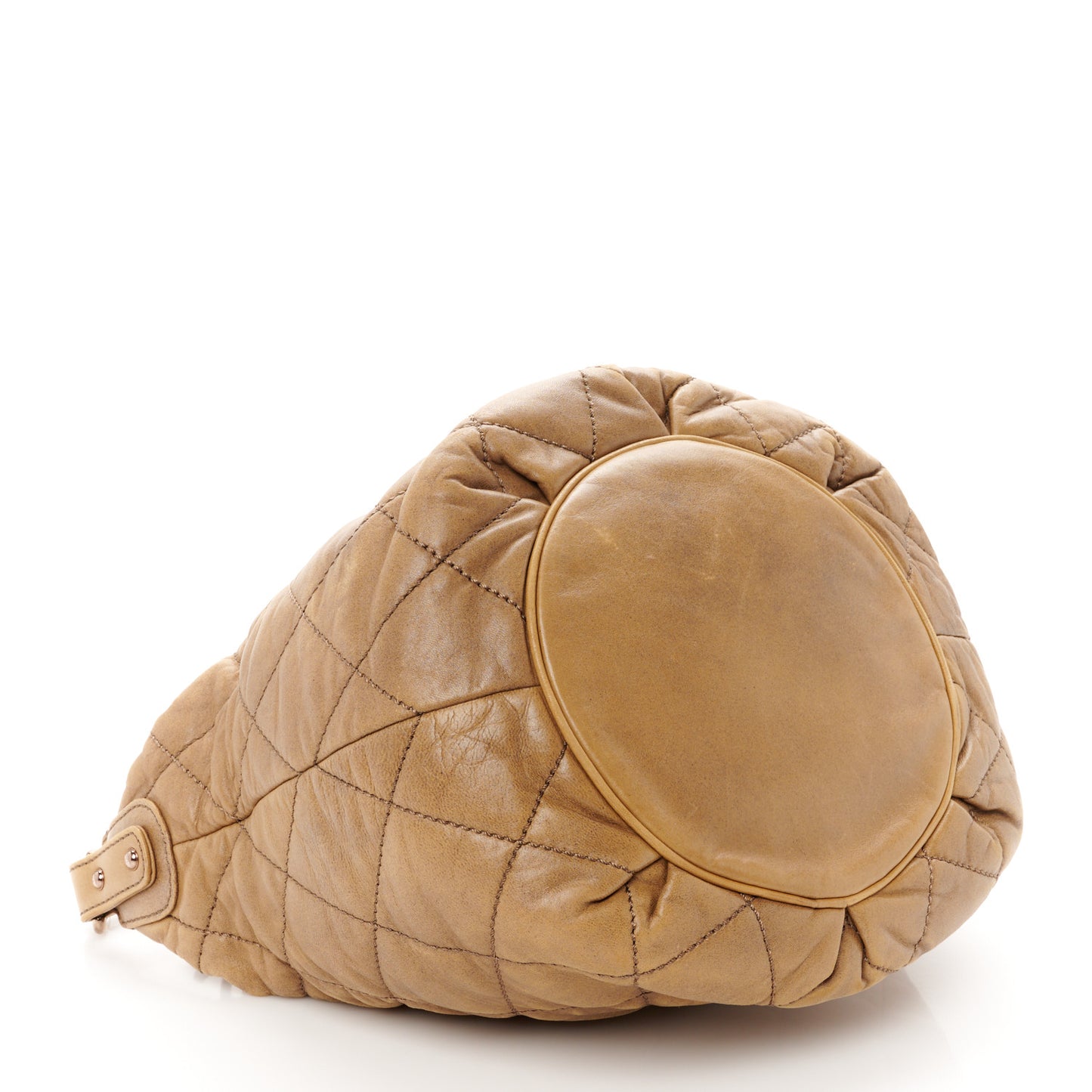 Lambskin Quilted Cloudy Bundle Hobo Beige