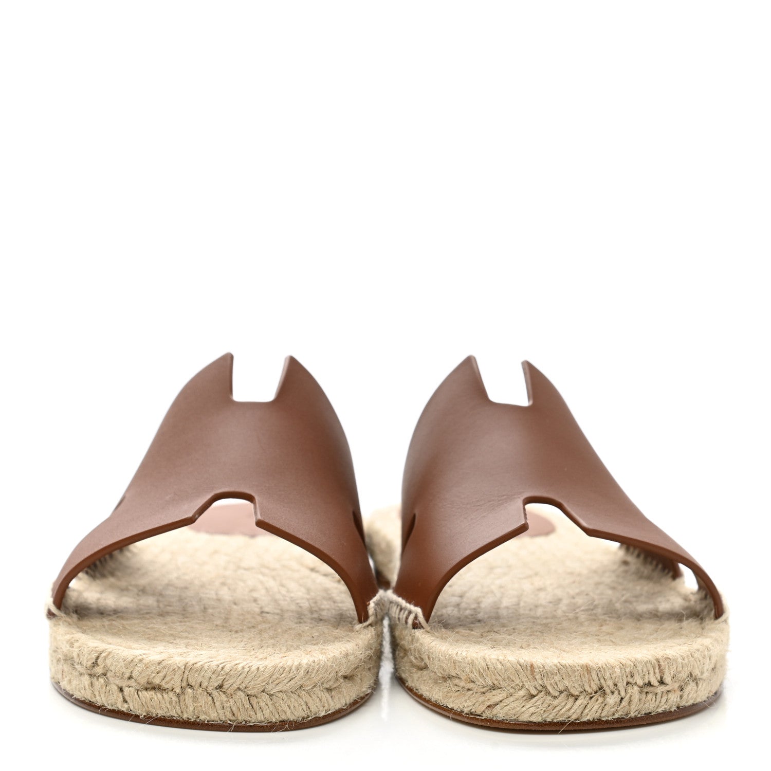 Hermes Calfskin Mens Antigua Espadrille Sandals 43 Naturel Safari 2 of 8