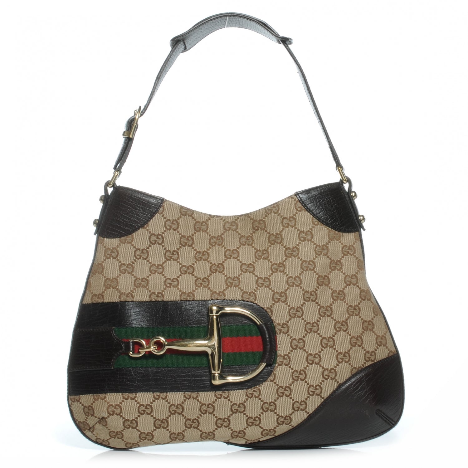 Gucci Monogram Hasler Shoulder Bag Ebony 1 of 7