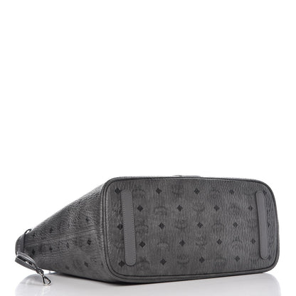 MCM Visetos Medium Liz Reversible Shopper Tote Phantom Grey 7 of 17
