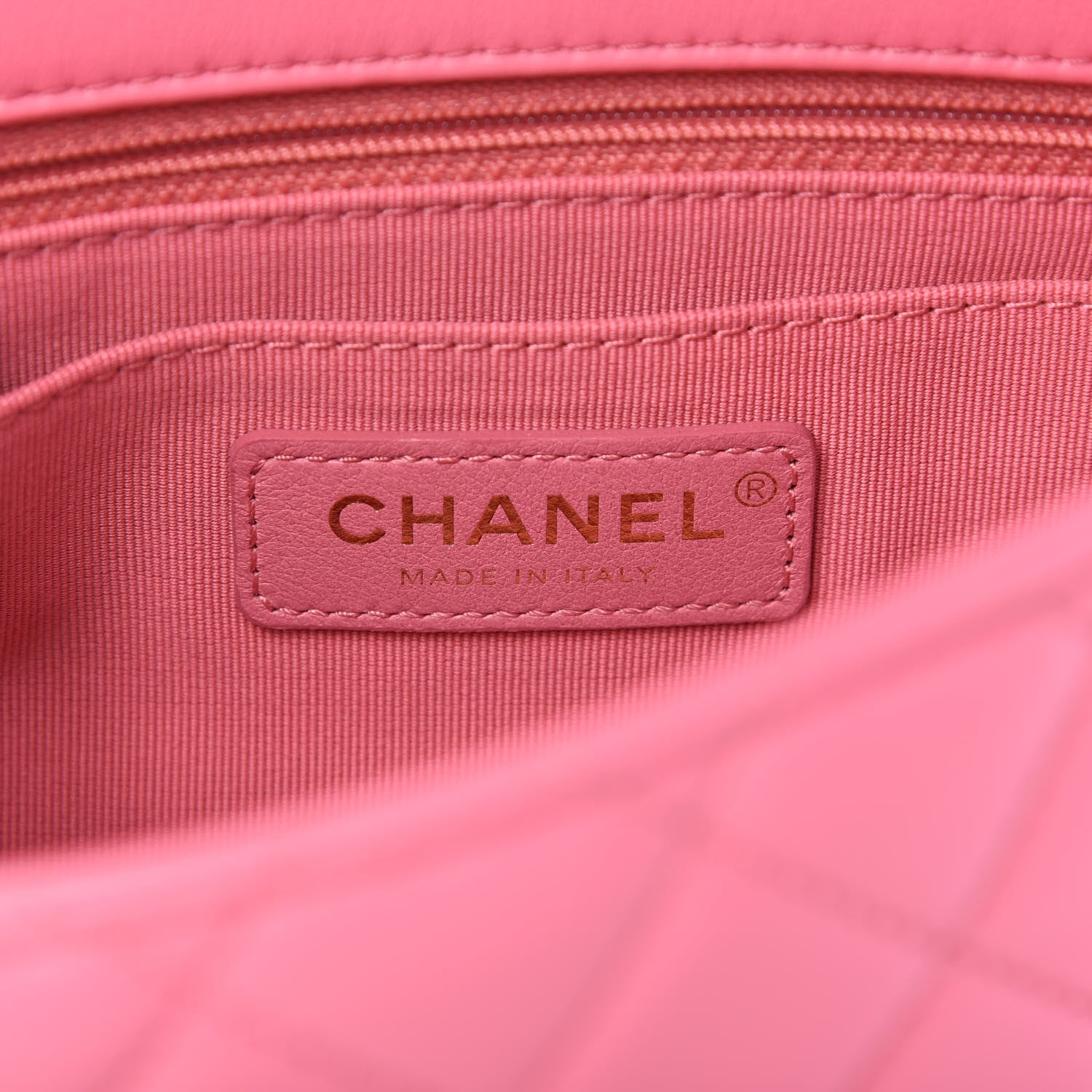 Chanel Lambskin Resin Quilted Mini Pearl Samba Square Flap Pink 8 of 10