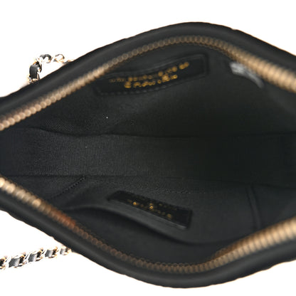 Chanel Velvet Crystal Quilted Chain Hobo Black 5 of 11
