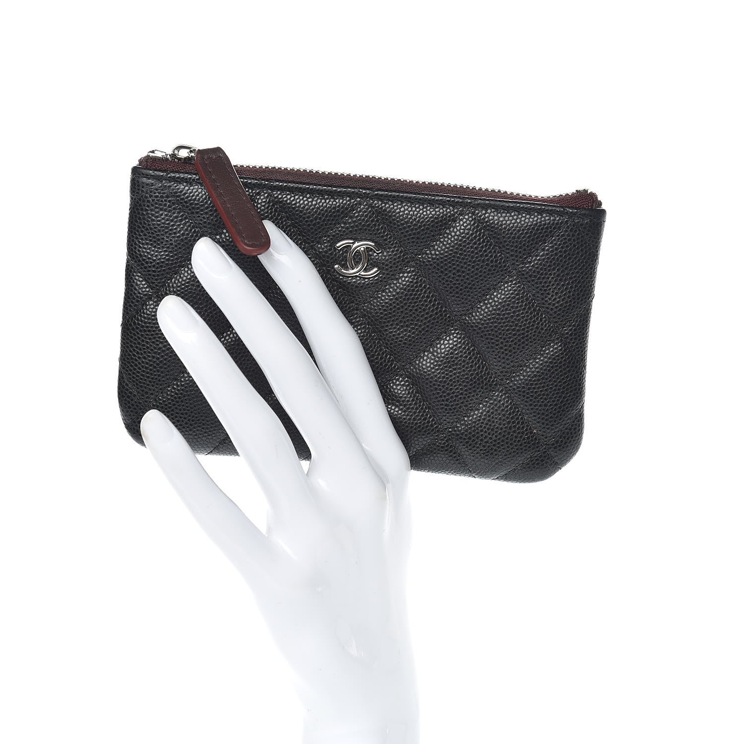 Chanel Caviar Quilted Small Cosmetic Case Black 2 of 8