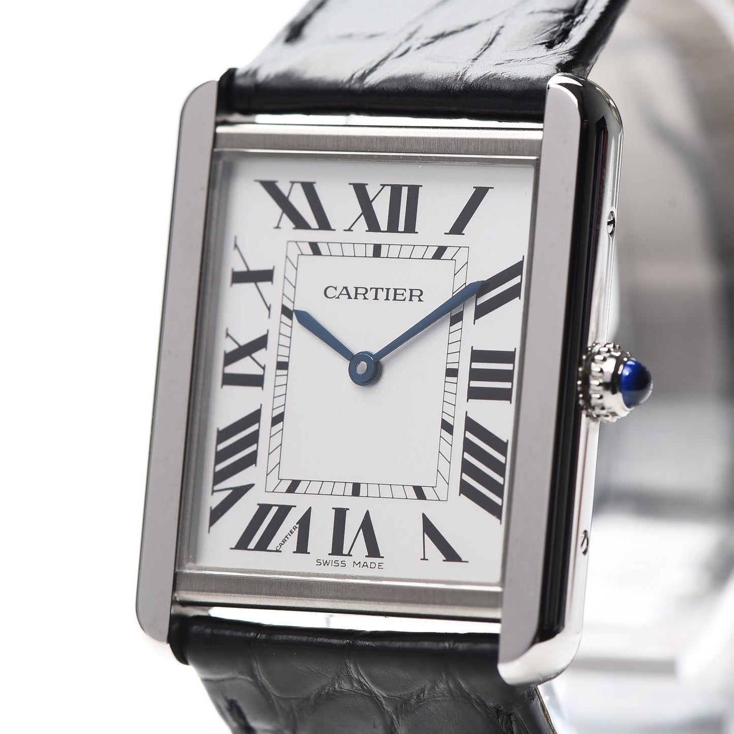 Stainless Steel Alligator 27mm Tank Solo Quartz Watch