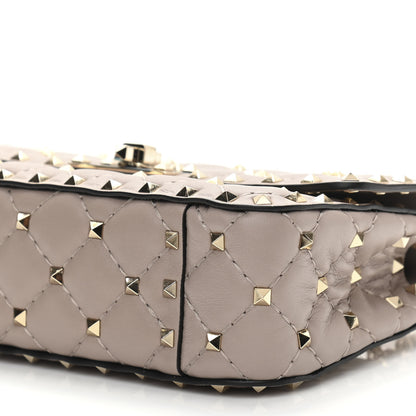 Valentino Garavani Nappa Small Rockstud Spike Shoulder Bag Poudre 8 of 9