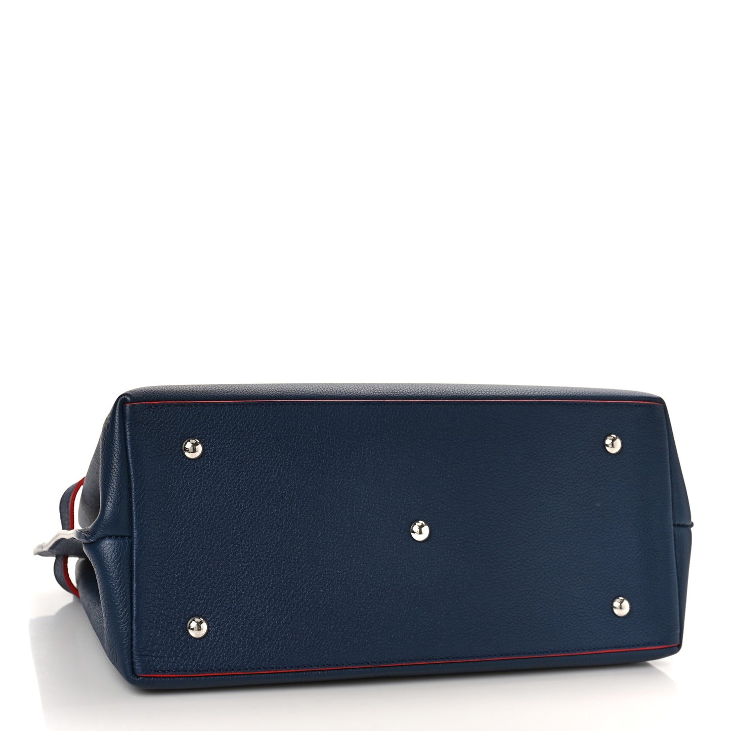 Calfskin Lockme Day Marine Rouge