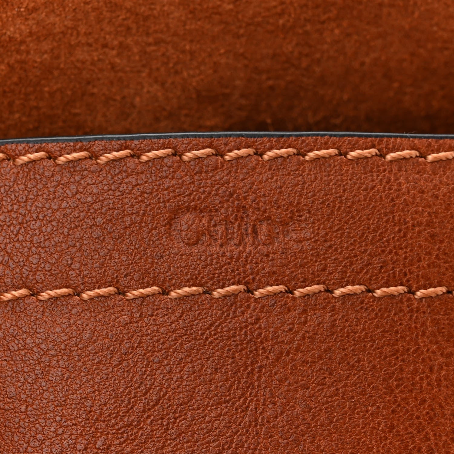 Chloe Suede Calfskin Braided Mini Marcie Round Crossbody Bag Caramel 6 of 10