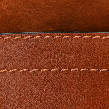 Chloe Suede Calfskin Braided Mini Marcie Round Crossbody Bag Caramel 6 of 10