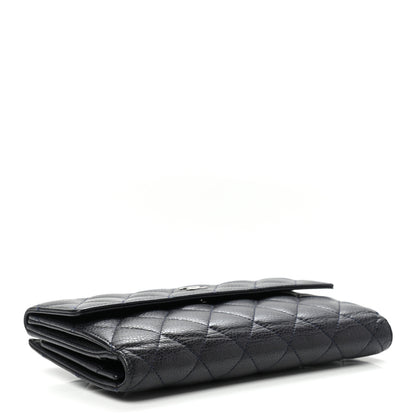 Chanel Caviar Quilted Large Flap Wallet Black 4 of 11