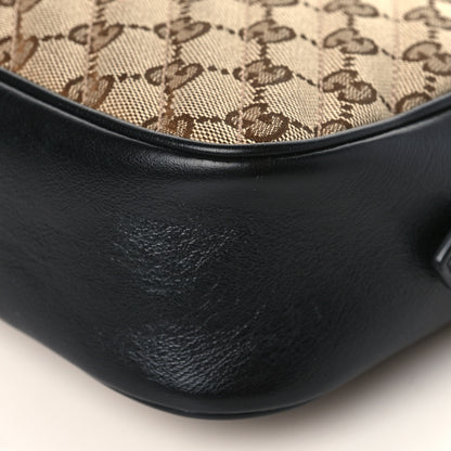 Gucci Monogram Matelasse Diagonal Small GG Marmont Chain Shoulder Bag Beige Black 9 of 9