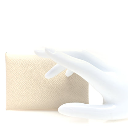 Hermes Epsom Calvi Card Case Craie 2 of 7