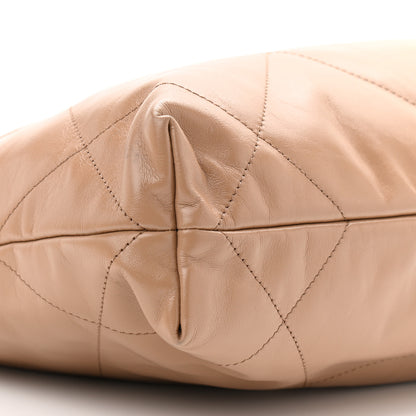 Chanel Shiny Calfskin Quilted Small Chanel 22 Beige 10 of 12