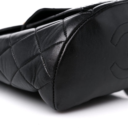 Chanel Lambskin Quilted Drawstring Backpack Black 8 of 16