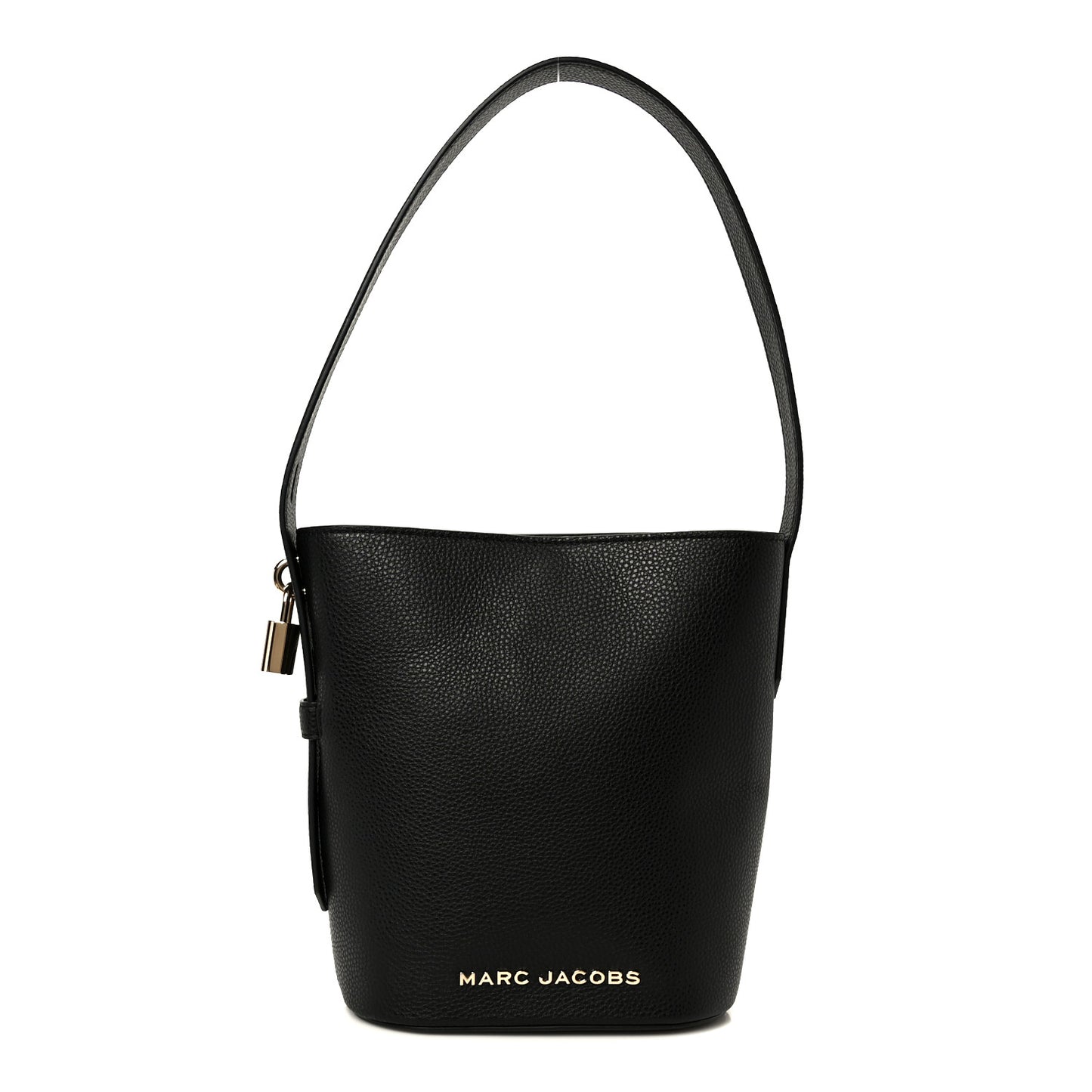 Grained Calfskin Drifter Bucket Bag Black