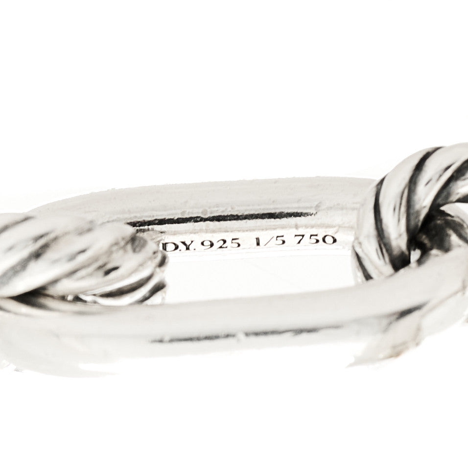 David Yurman Sterling Silver 18K Yellow Gold 11mm Madison Chain Toggle Necklace 5 of 6