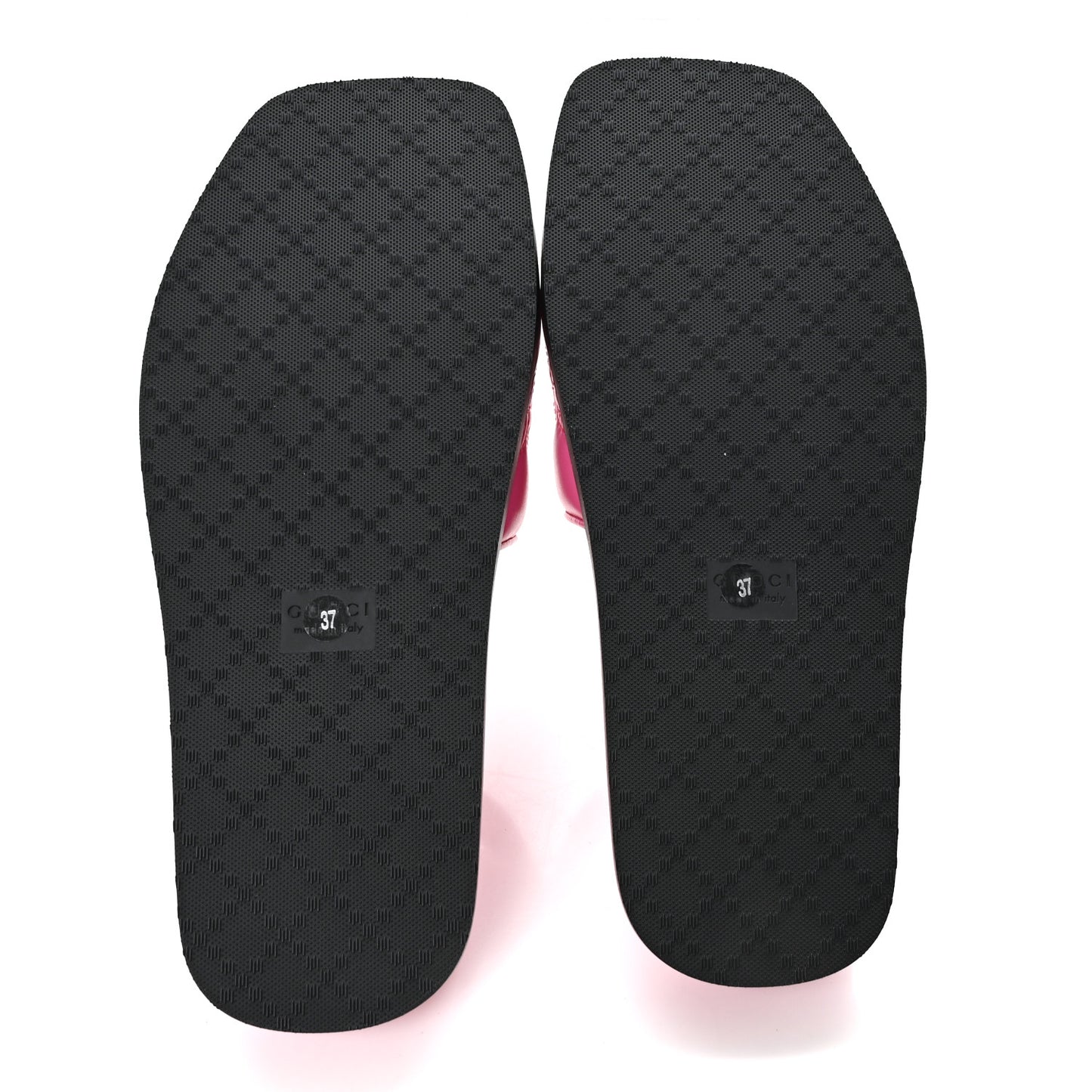 Nappa GG Matelasse Flat Slide Sandals 37 Bon Bon