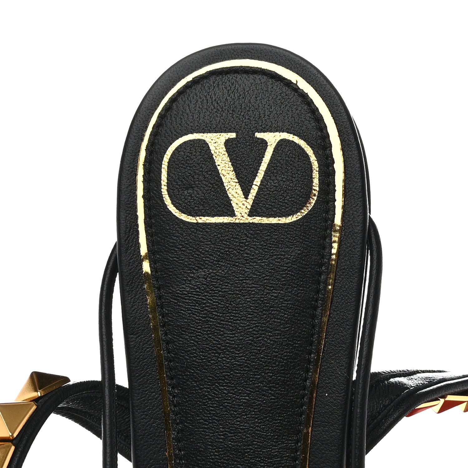 Valentino Garavani Calfskin Rockstud No Limit Gladiator Flat Sandals 39.5 Black 7 of 9