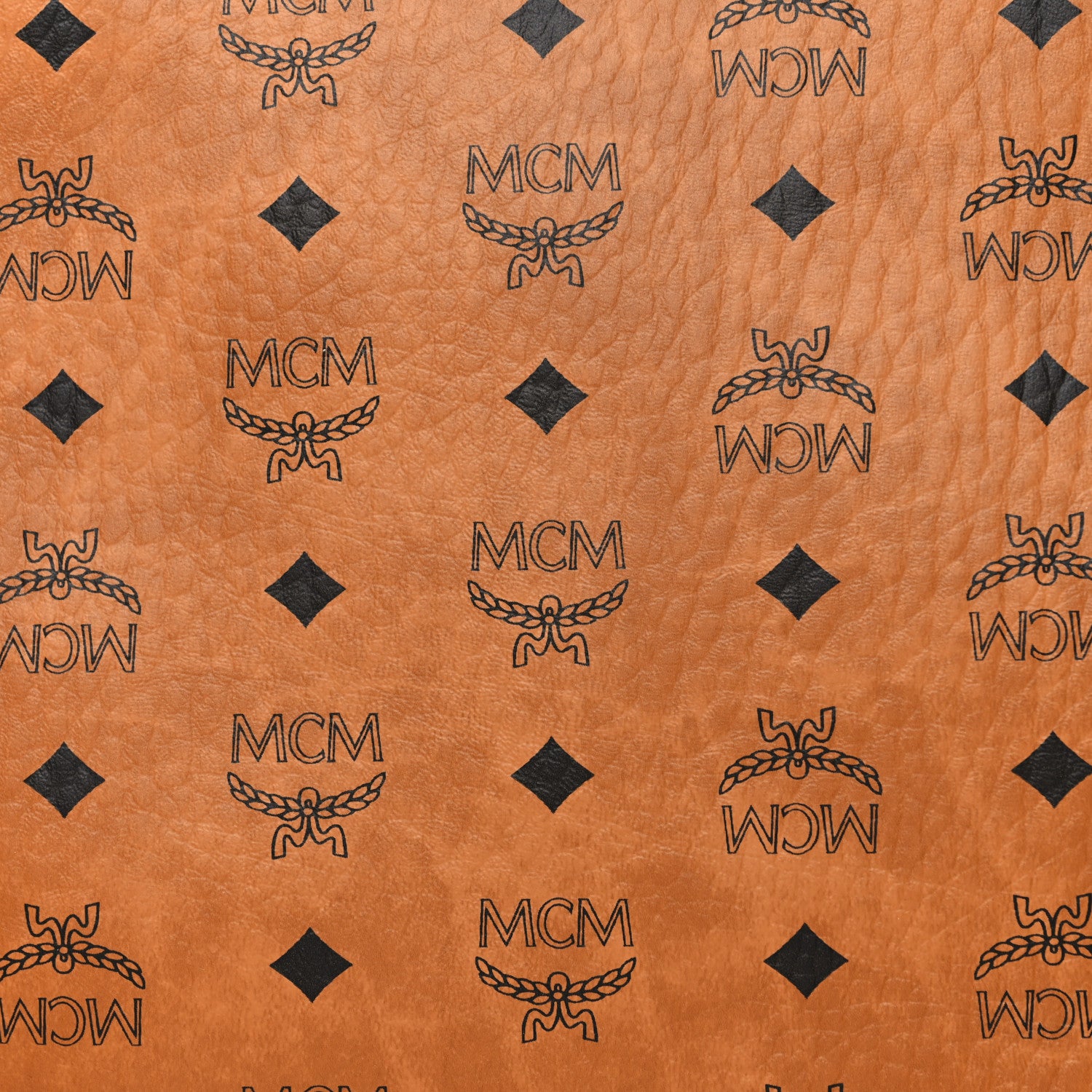 MCM Visetos Medium Stark Wristlet Pouch Cognac 8 of 10