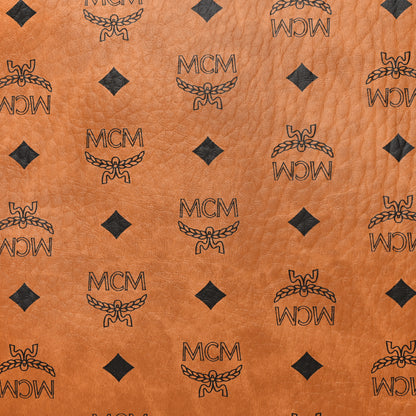 MCM Visetos Medium Stark Wristlet Pouch Cognac 8 of 10