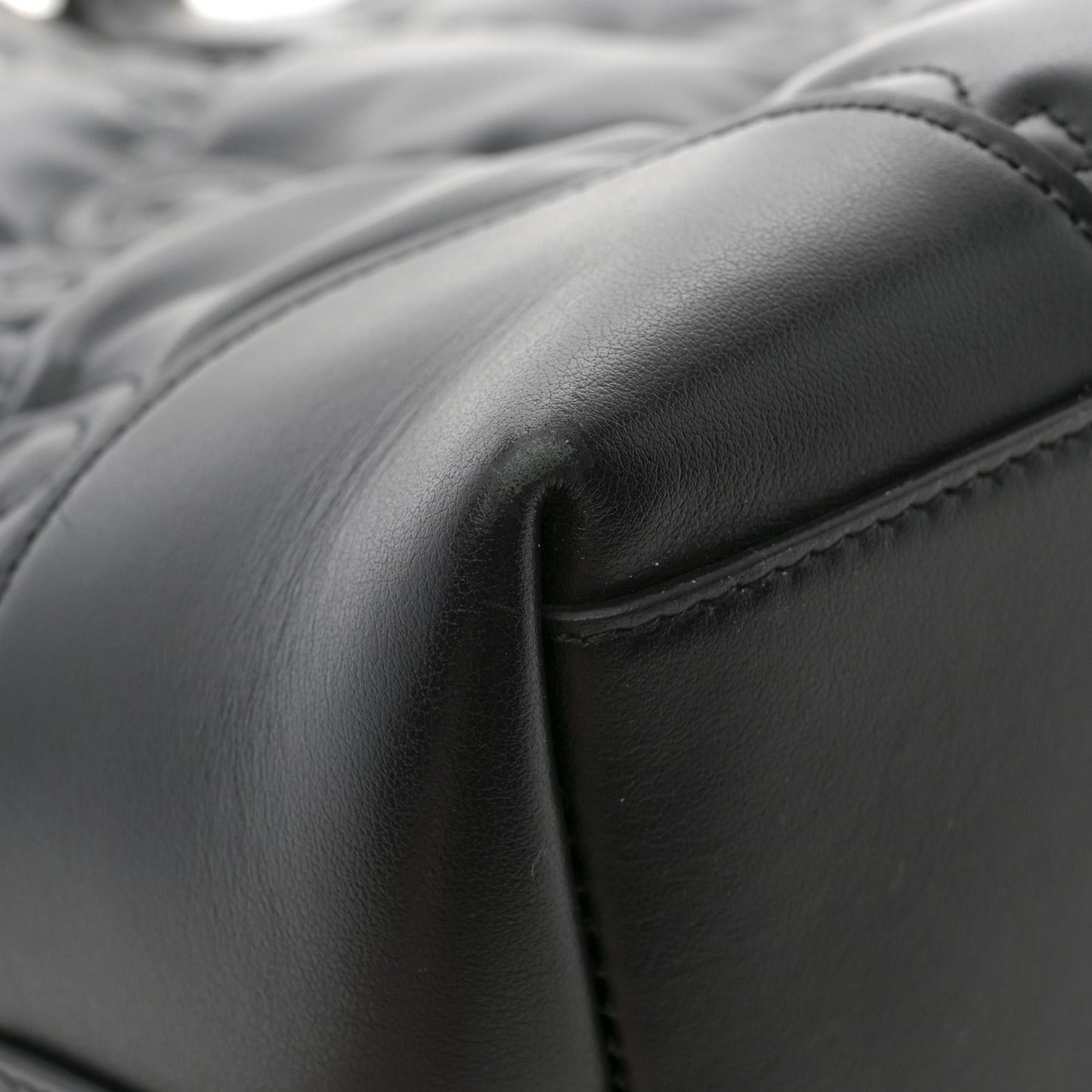 Calfskin GG Matelasse Medium Ophidia Shopping Tote Black