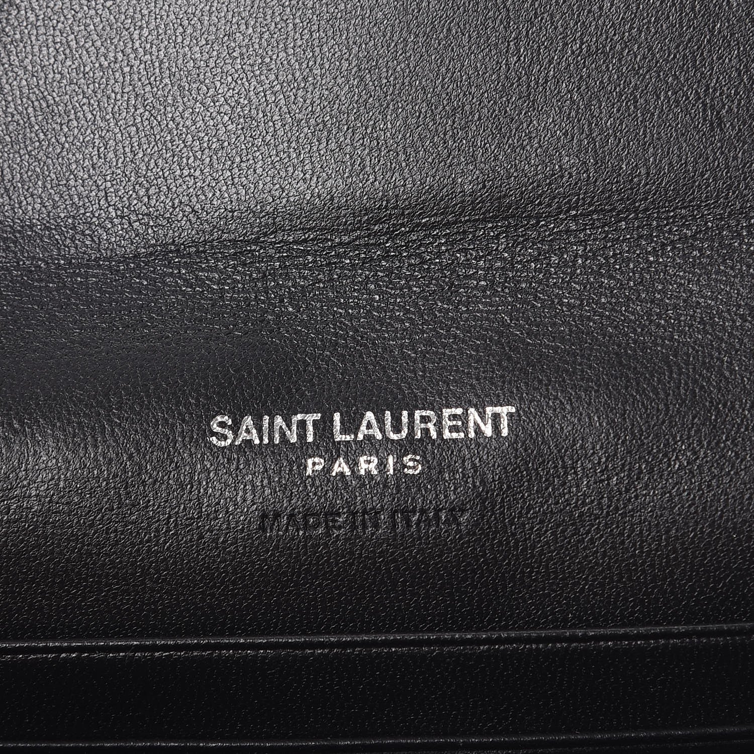 Saint Laurent Lambskin Y Quilted Monogram Small Loulou Envelope Wallet Black 6 of 8