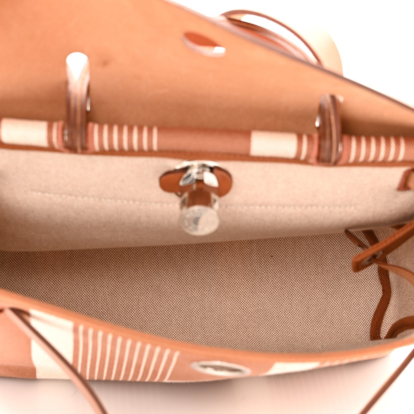 Vache Hunter Toile H Vibration Herbag Zip Retourne 31 PM Fauve Ecru Beige