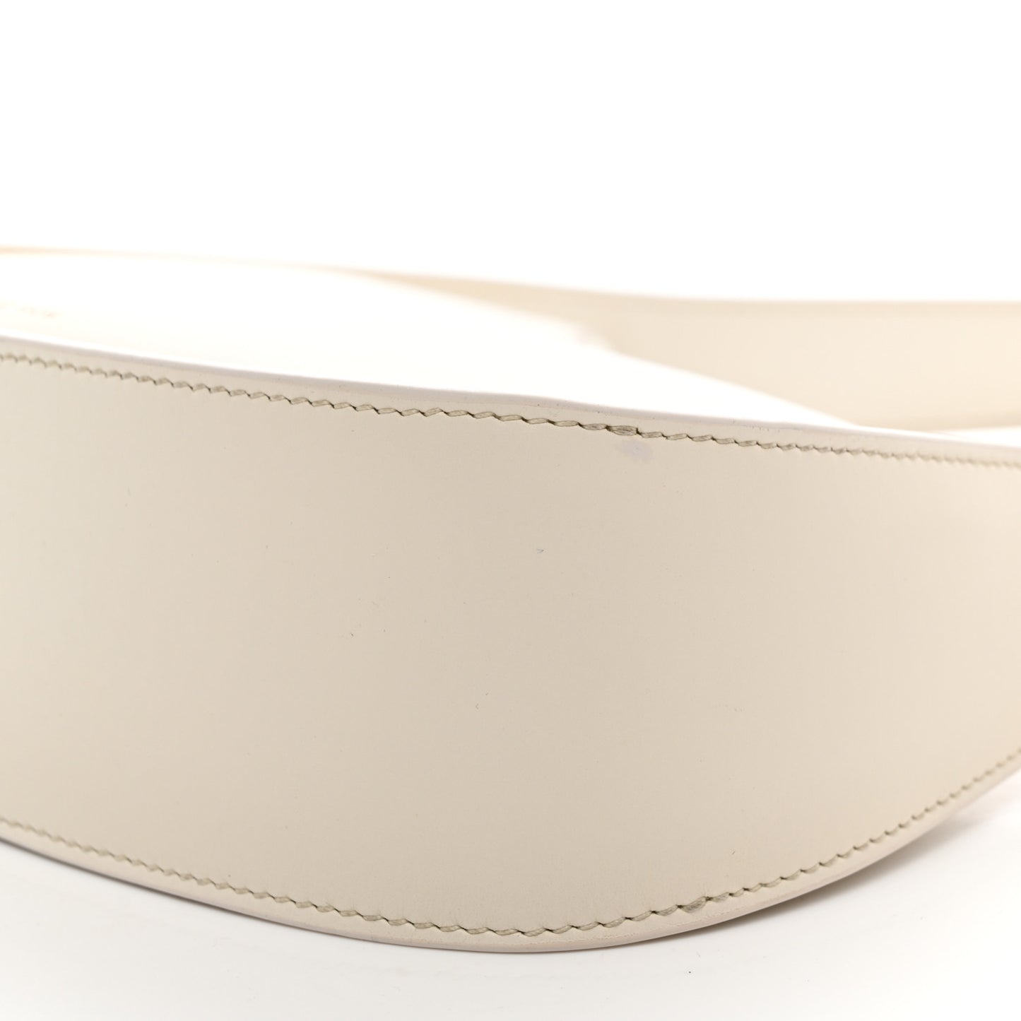 Smooth Calfskin Half Moon Shoulder Bag New Ivory