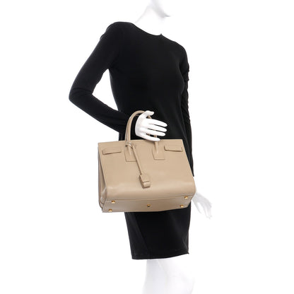 Saint Laurent Calfskin Small Sac De Jour Beige 3 of 17