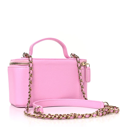 Chanel Caviar Quilted Top Handle Pocket Vanity Case Lilac 3 of 9