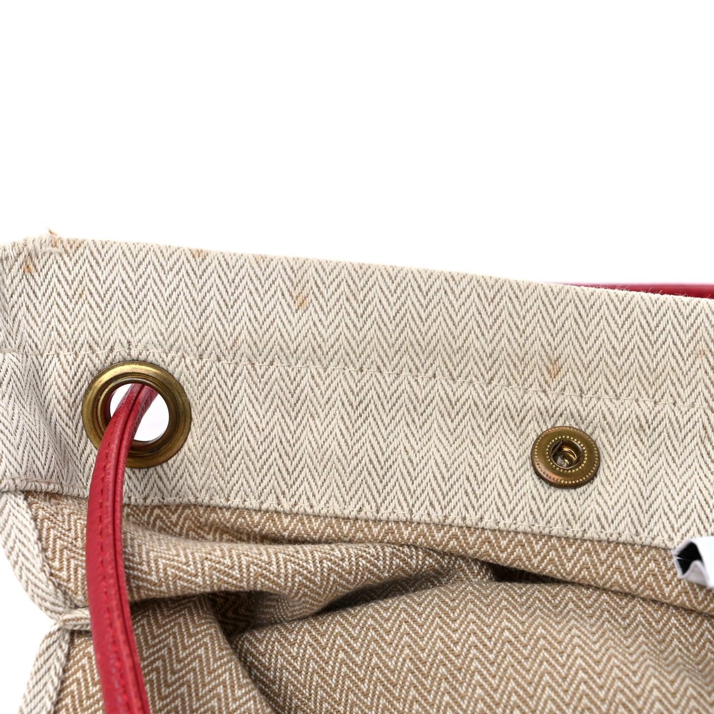 Canvas Epsom Aline Grooming Bag Red