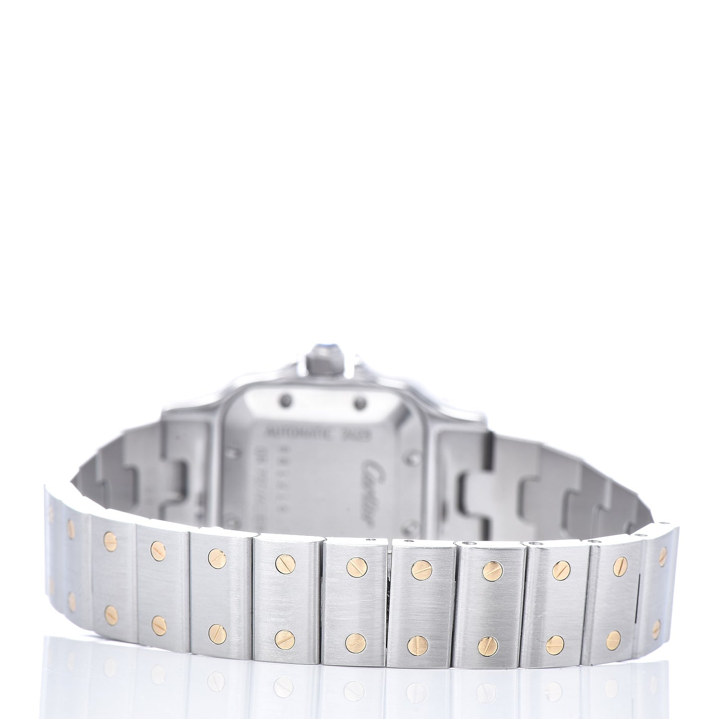 Stainless Steel 18K Yellow Gold 24mm Santos De Cartier Galbee Automatic Watch